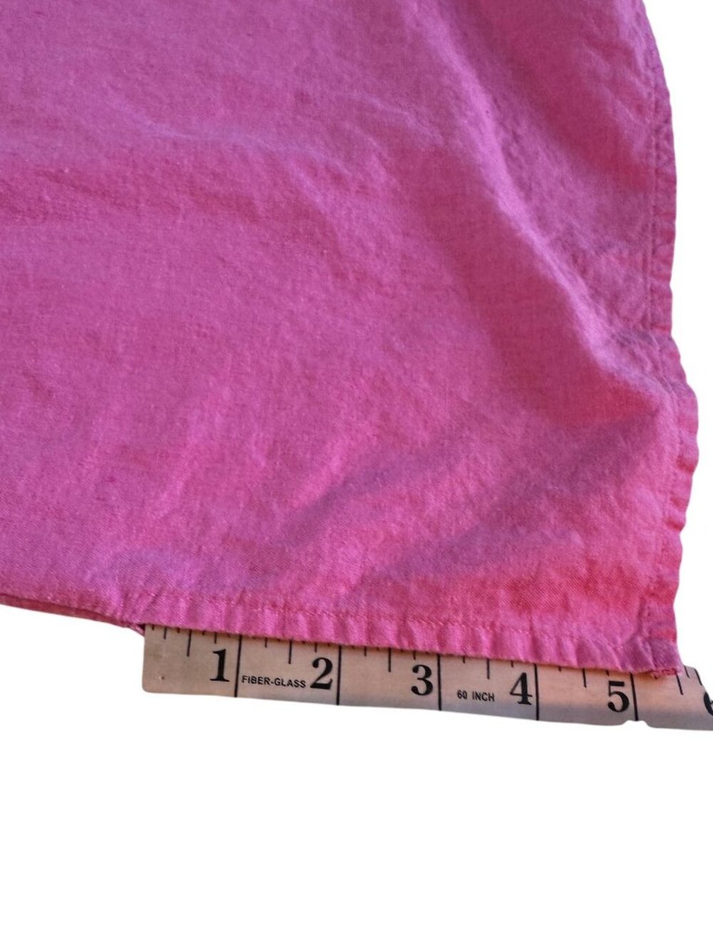Pink Linen Cotton Blend Oversized Button Front Shirt Blouse Plus Size 1X - Picture 9 of 9